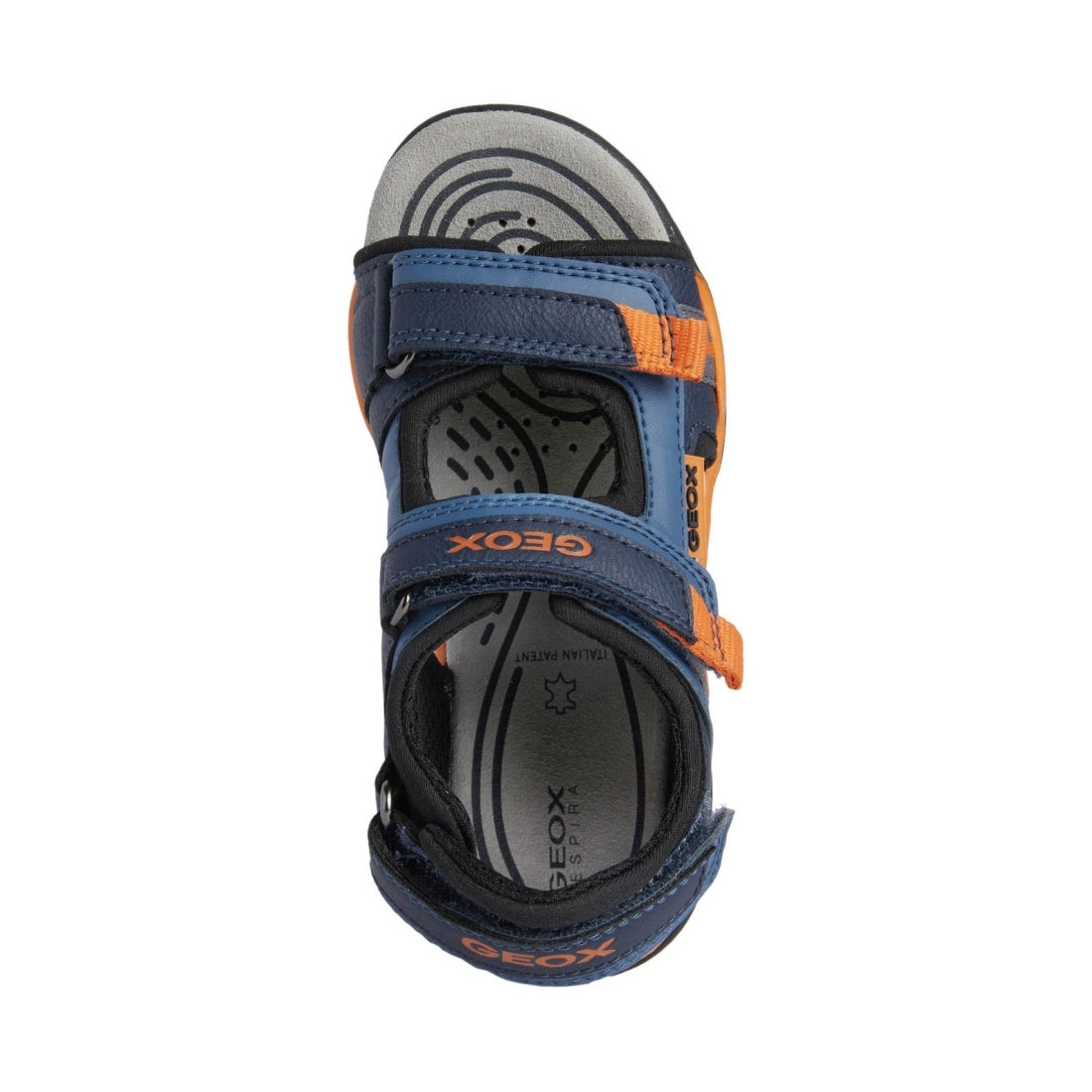 Geox Boys Dk Avio Orange borealis sandals | Vilbury London
