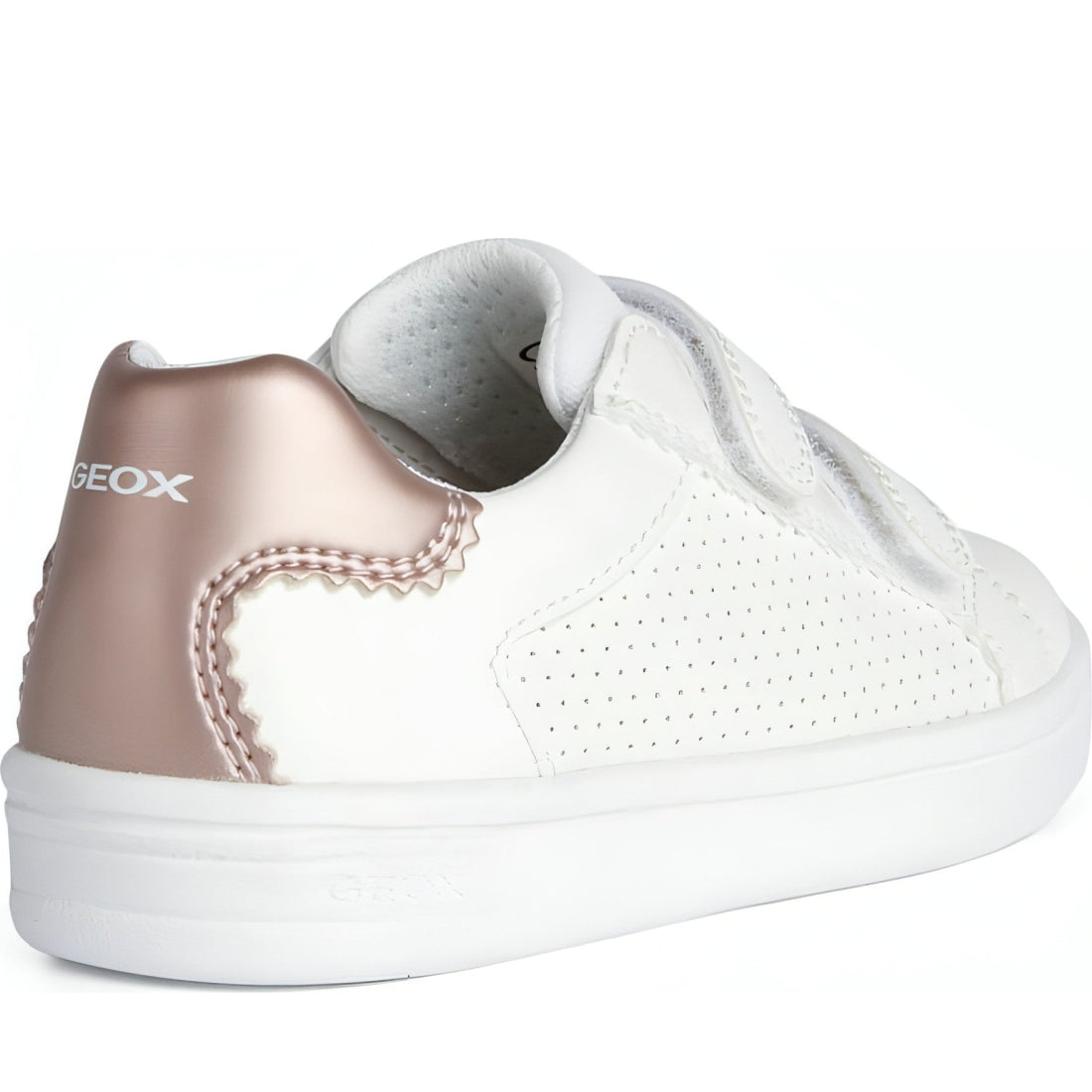 Geox girls white, rose djrock sport shoes | Vilbury London