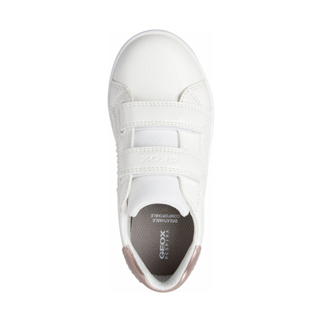 Geox girls white, rose djrock sport shoes | Vilbury London