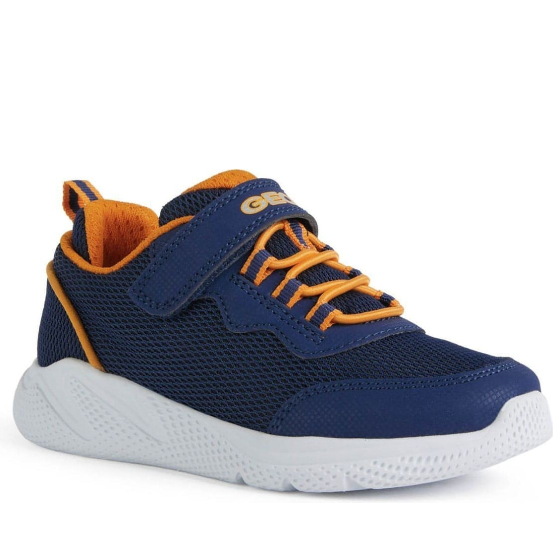 Geox boys navy, orange sprintye sport shoes | Vilbury London