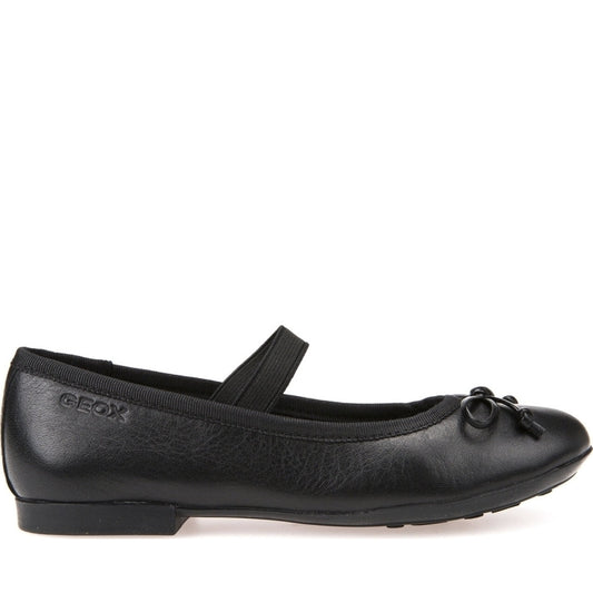 Geox girls Black plie ballerinas | Vilbury London