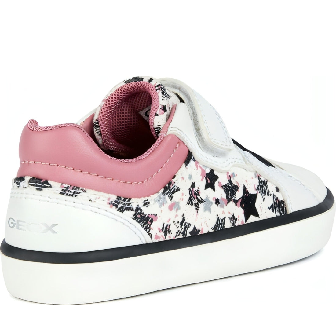 Geox girls white, dk pink gisli sport shoes | Vilbury London