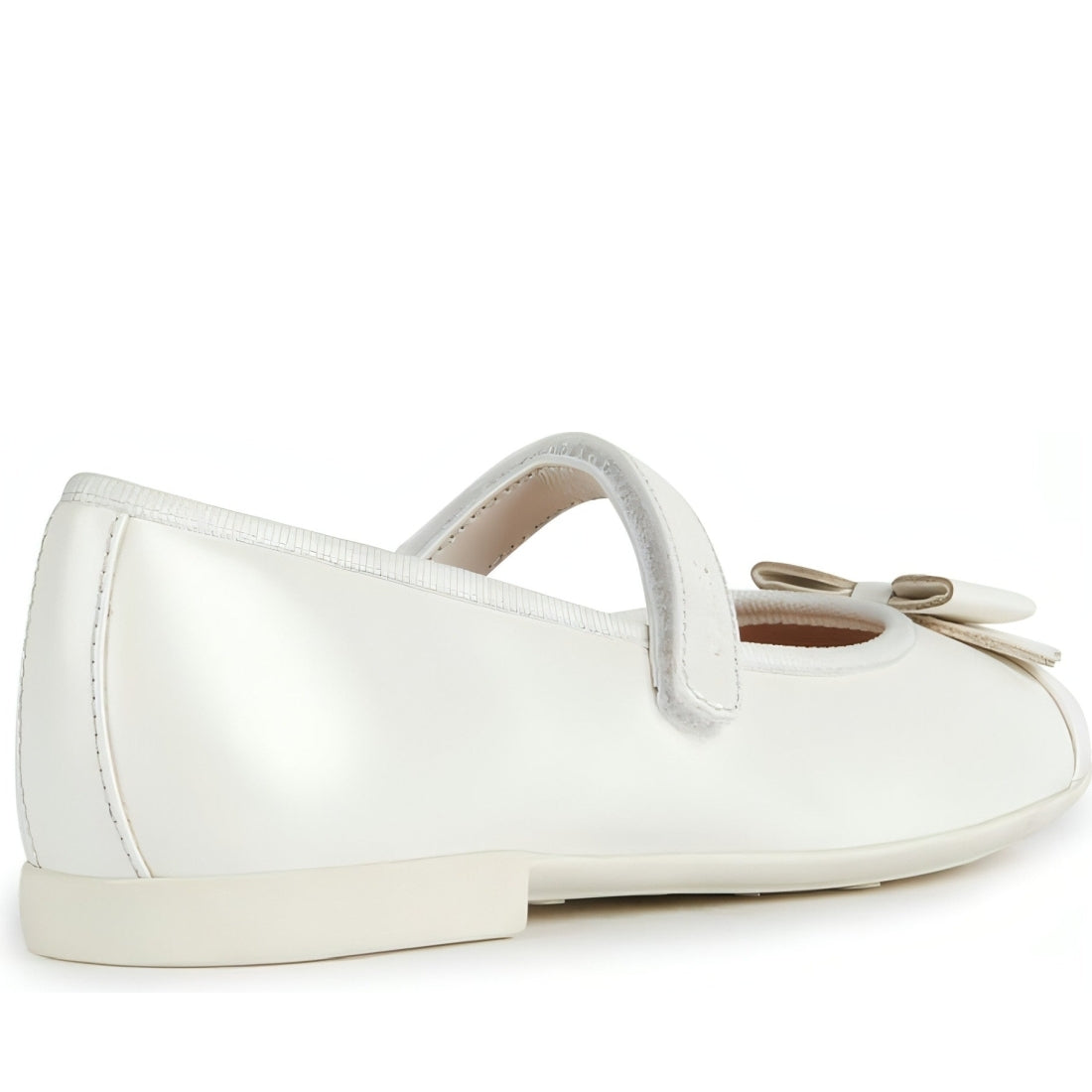 Geox girls white plie ballerinas | Vilbury London