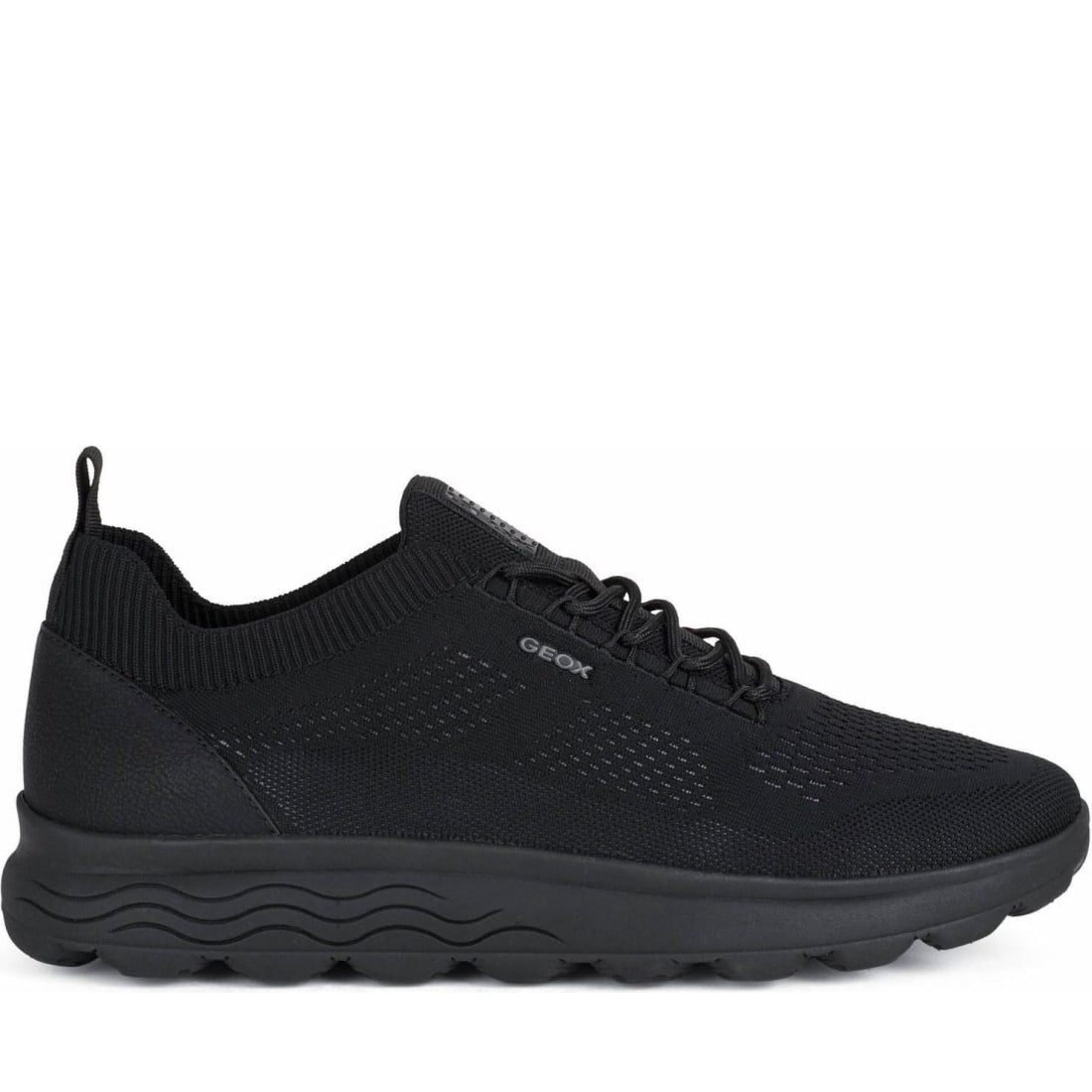 Geox mens black spherica sport shoes | Vilbury London