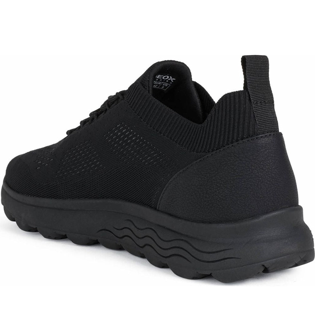 Geox mens black spherica sport shoes | Vilbury London