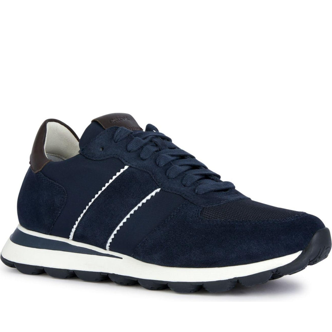 Geox mens navy spherica sport shoes | Vilbury London