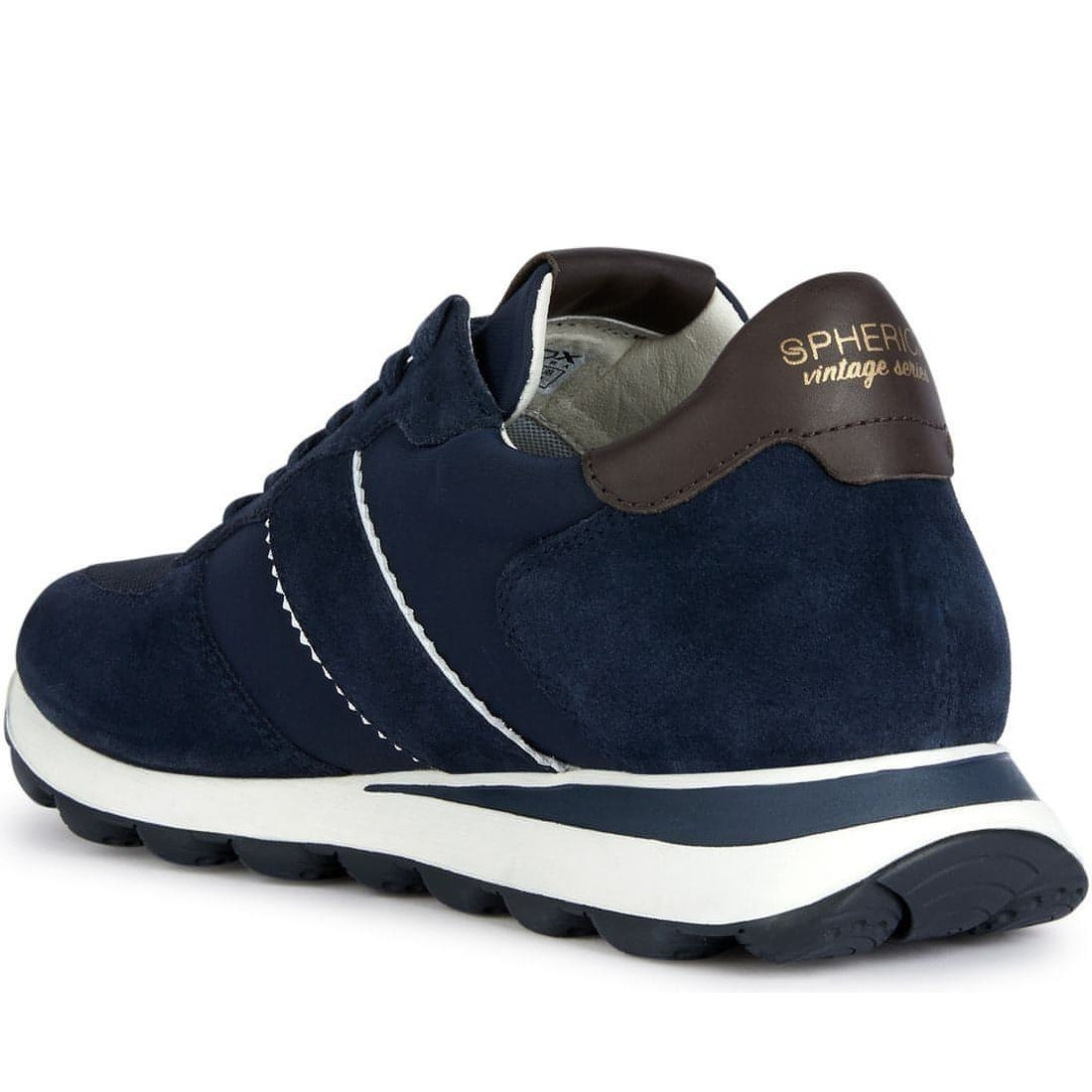 Geox mens navy spherica sport shoes | Vilbury London