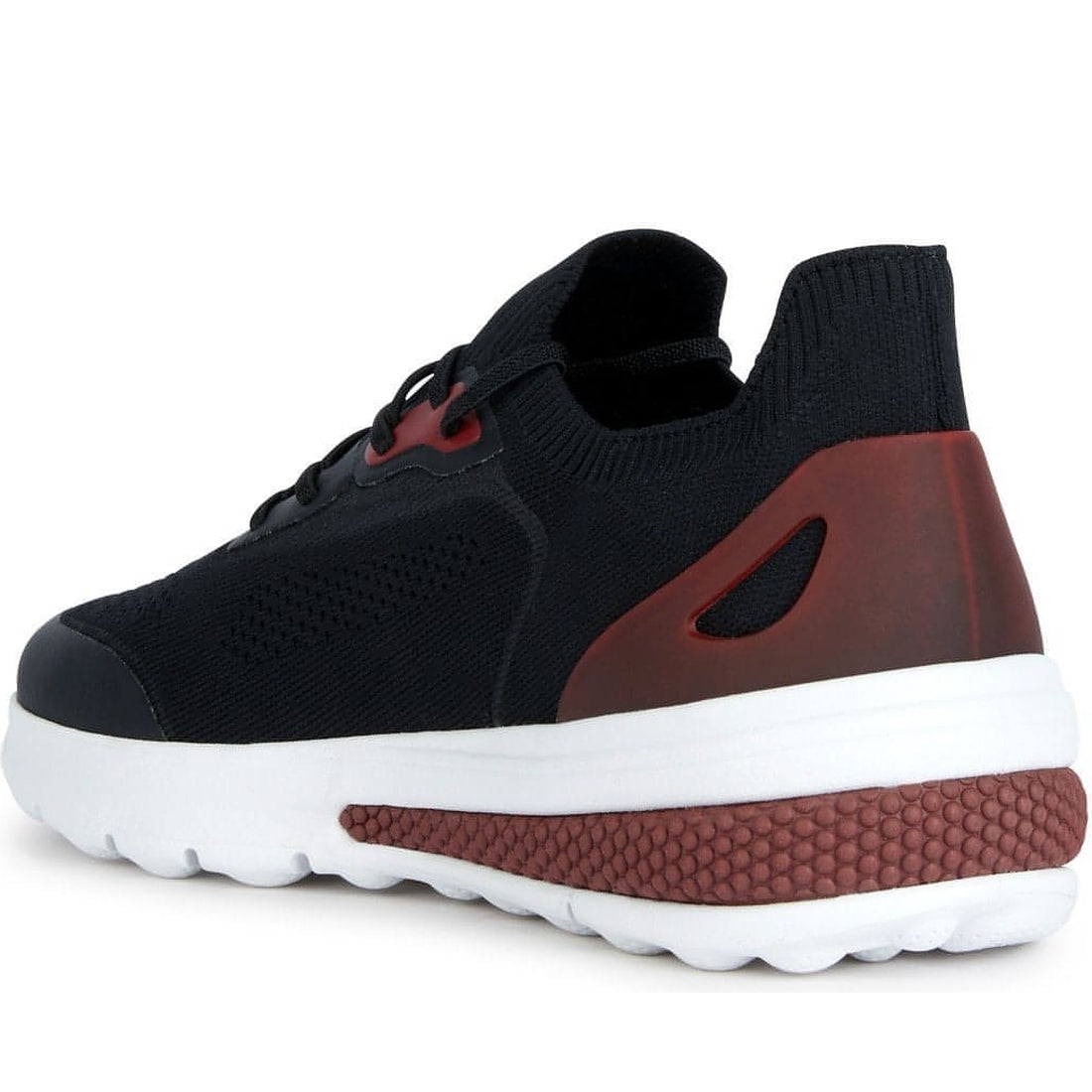 Geox mens black, red spherica sport shoes | Vilbury London