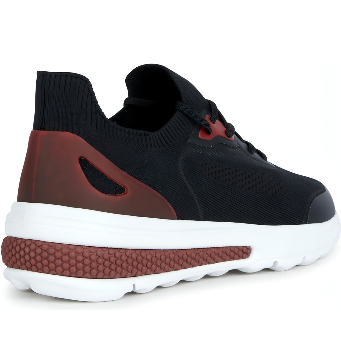 Geox mens black, red spherica sport shoes | Vilbury London