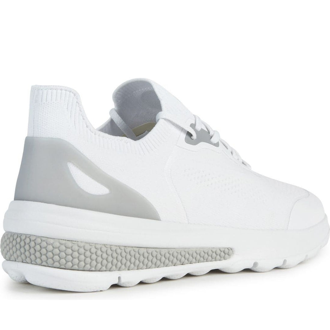 Geox mens white spherica sport shoes | Vilbury London