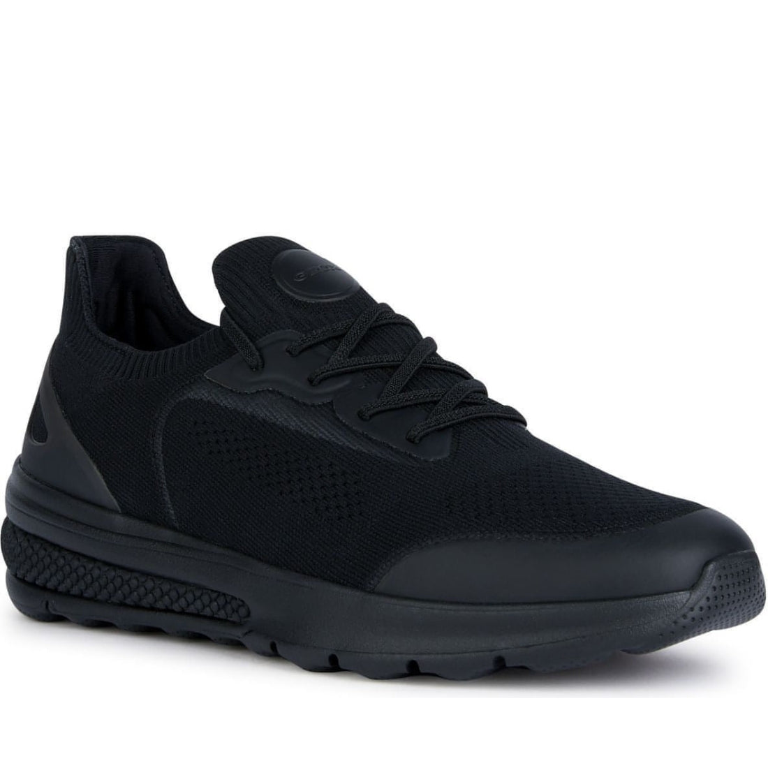 Geox mens black spherica sport shoes | Vilbury London