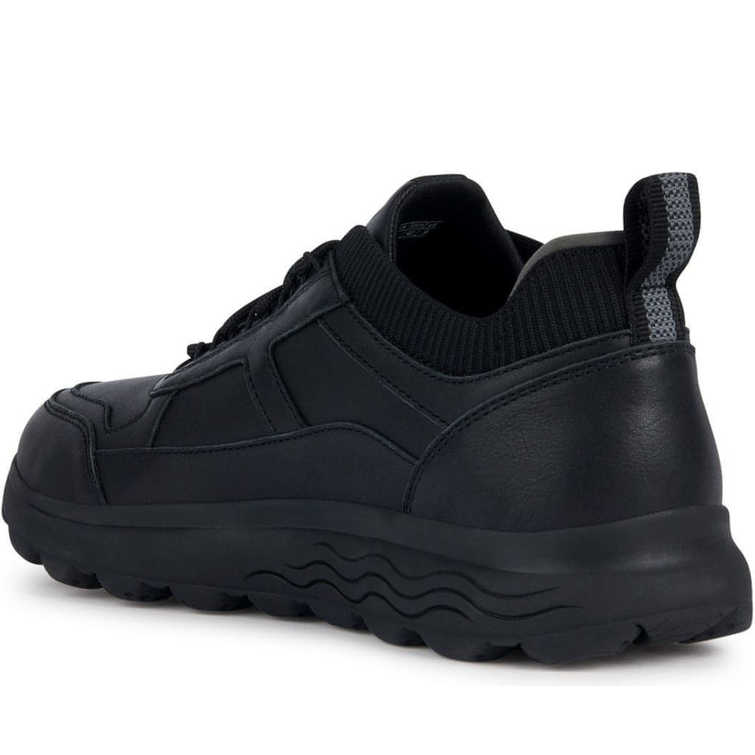 Geox mens black spherica sport shoes | Vilbury London