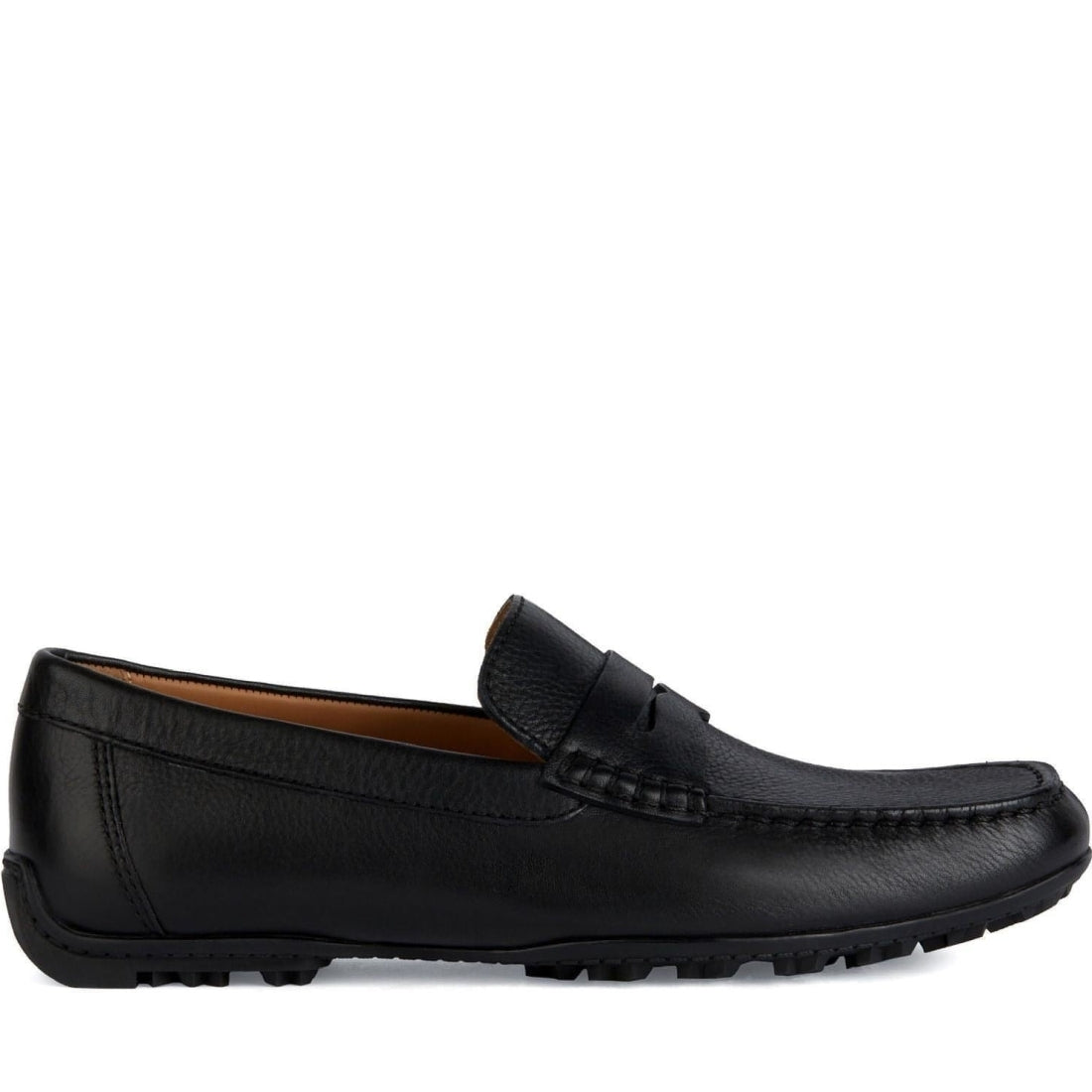 Geox mens black kosmopolis moccasins | Vilbury London