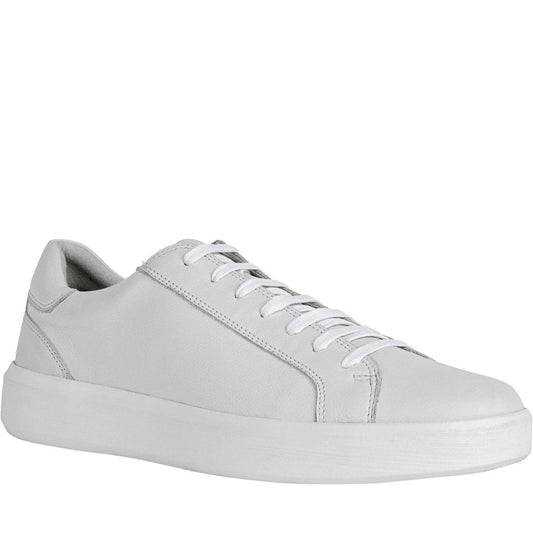 Geox mens white velletri sport shoes | Vilbury London