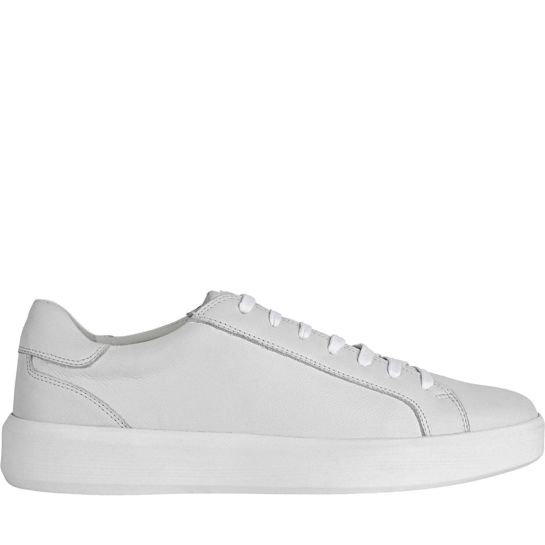 Geox mens white velletri sport shoes | Vilbury London