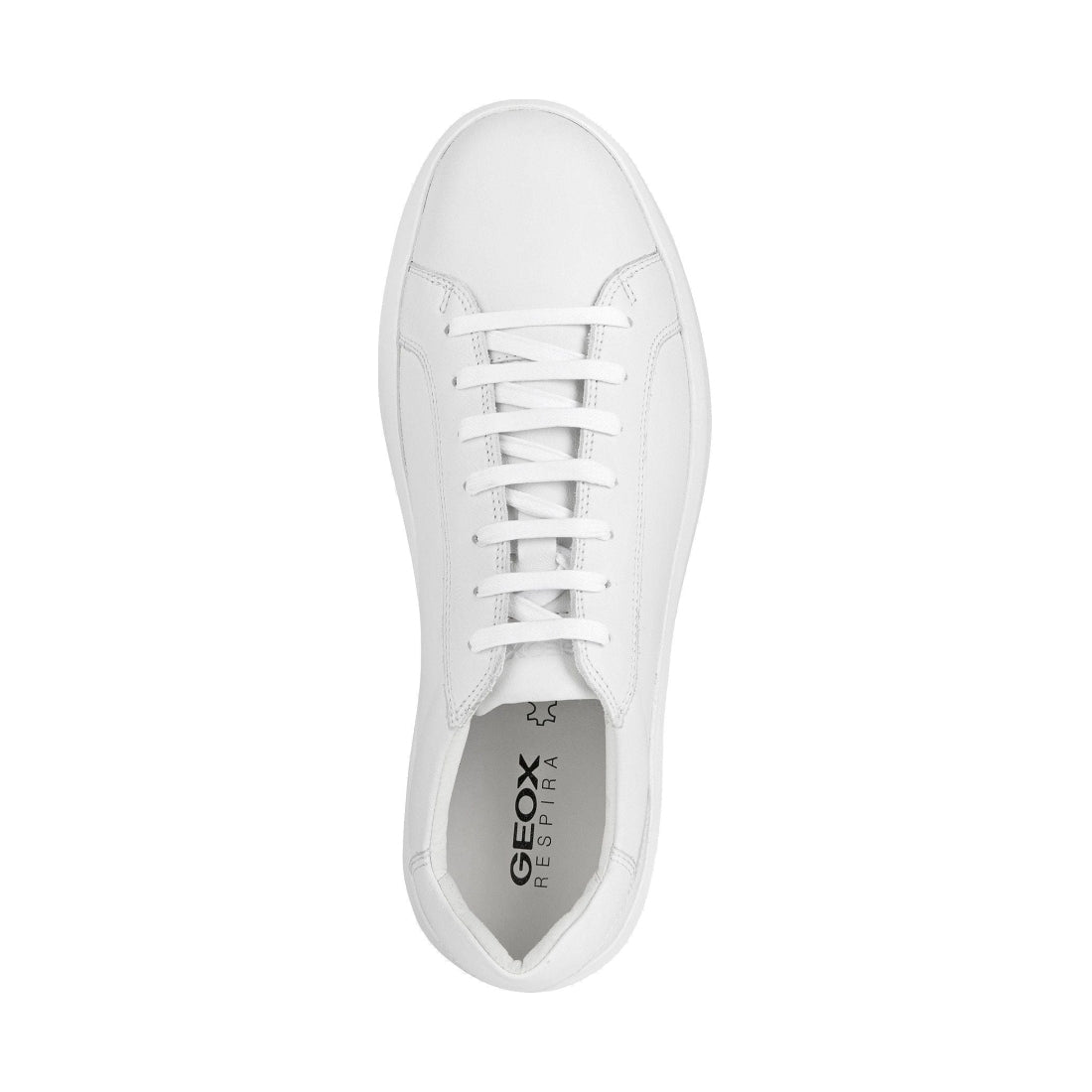 Geox mens white velletri sport shoes | Vilbury London