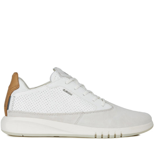 Geox Mens Papyrus White aerantis shoes | Vilbury London