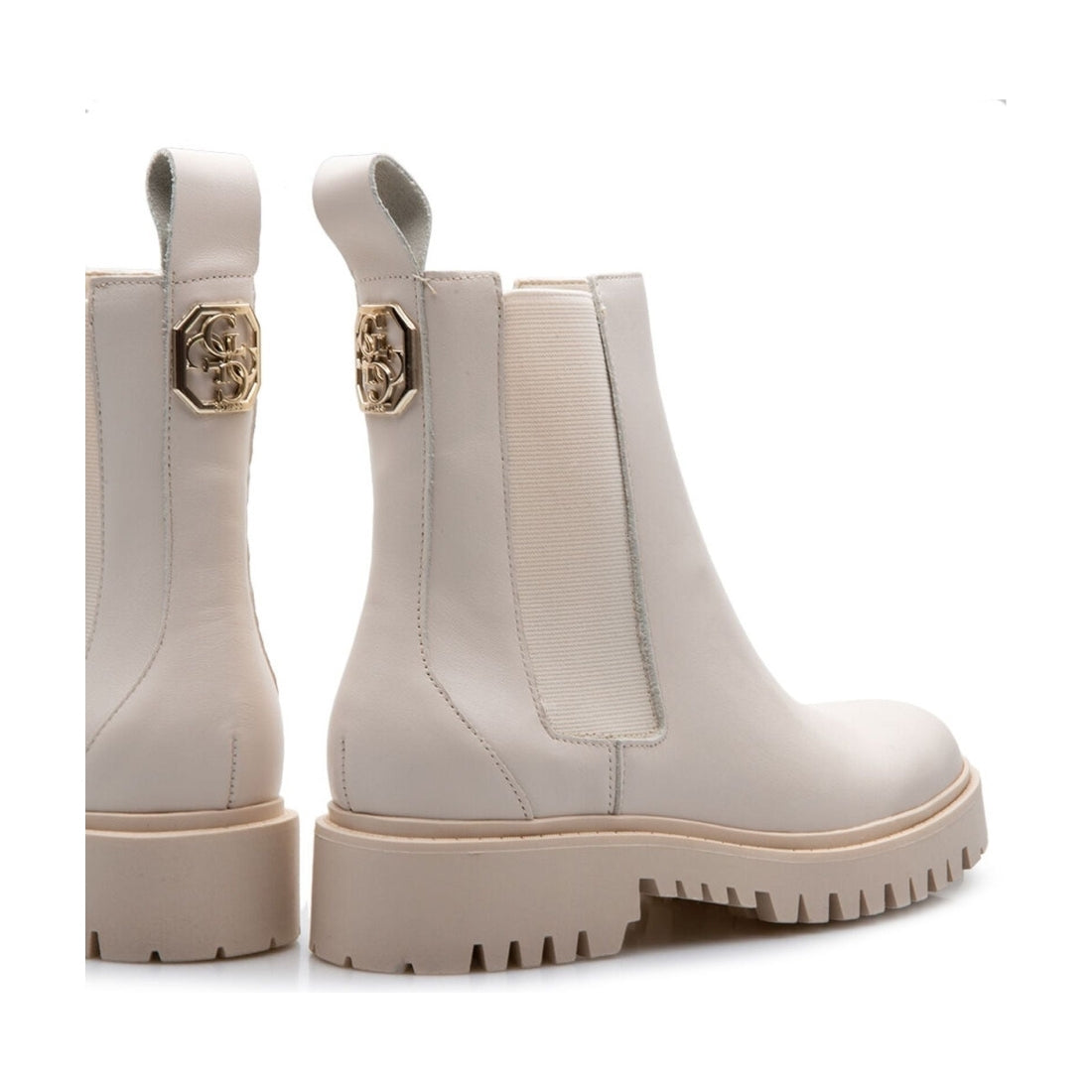 Guess womens ivory casual closed booties | Vilbury London