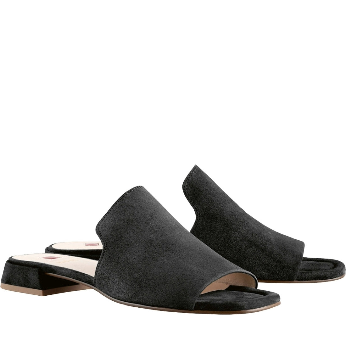 Hogl Womens Black alba slippers | Vilbury London
