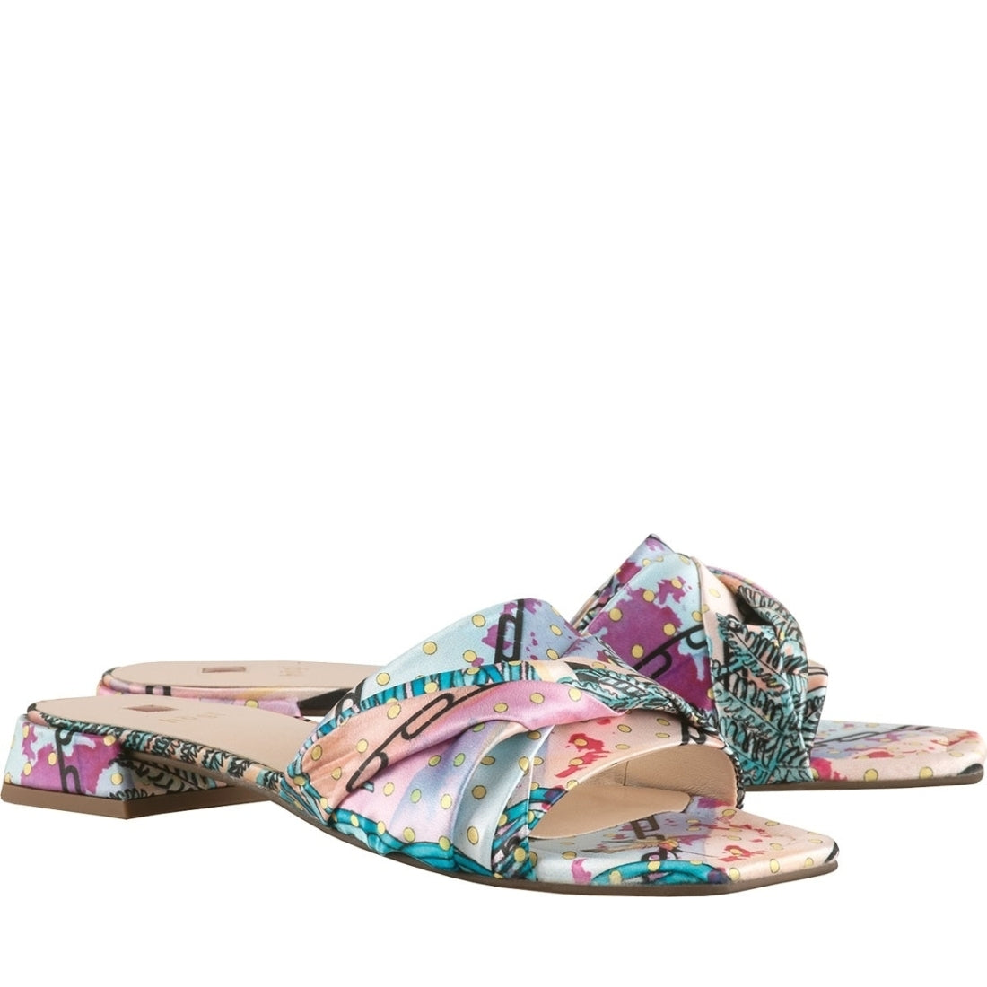 Hogl womens multi mali slippers | Vilbury London