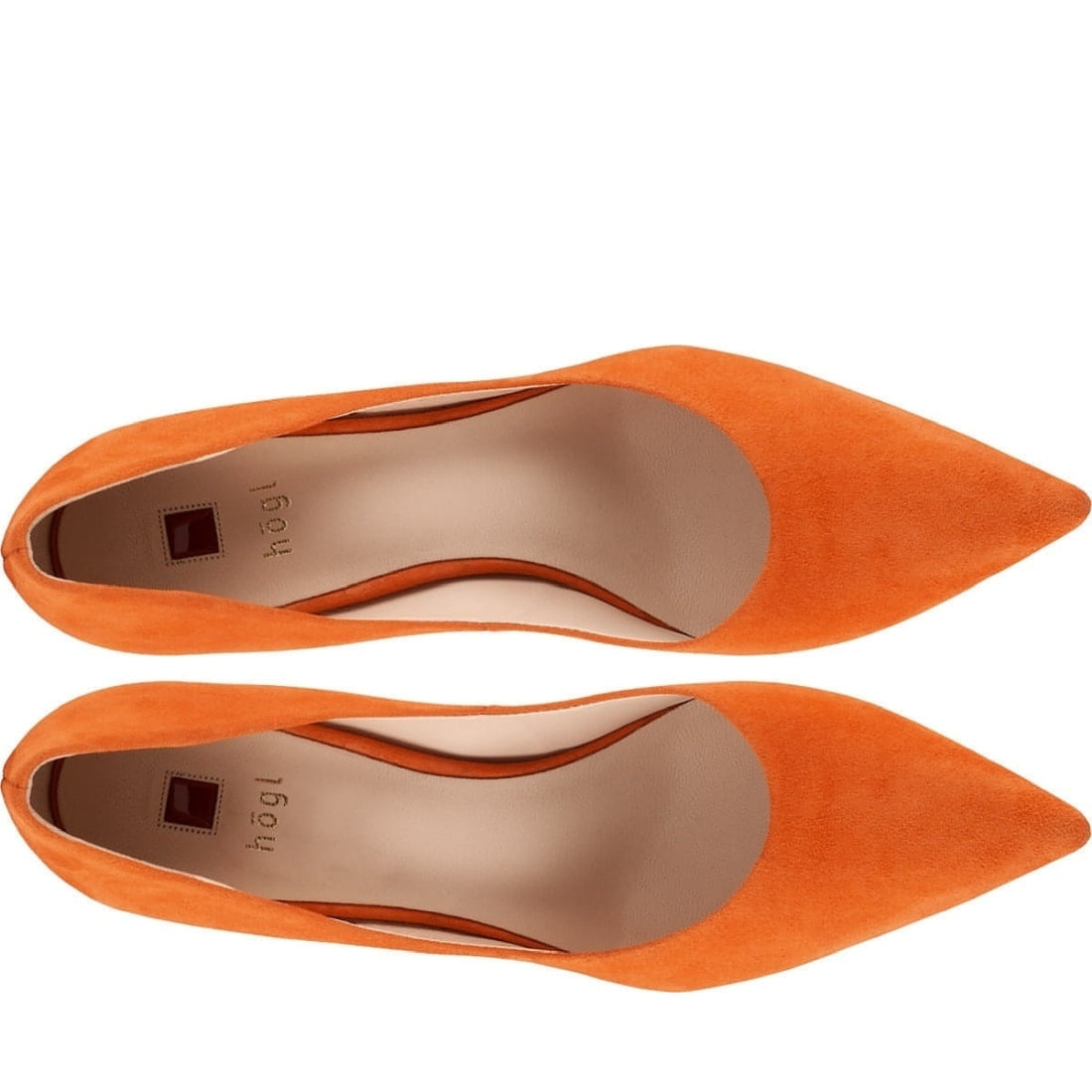 Hogl womens orange boulevard 70 pumps | Vilbury London