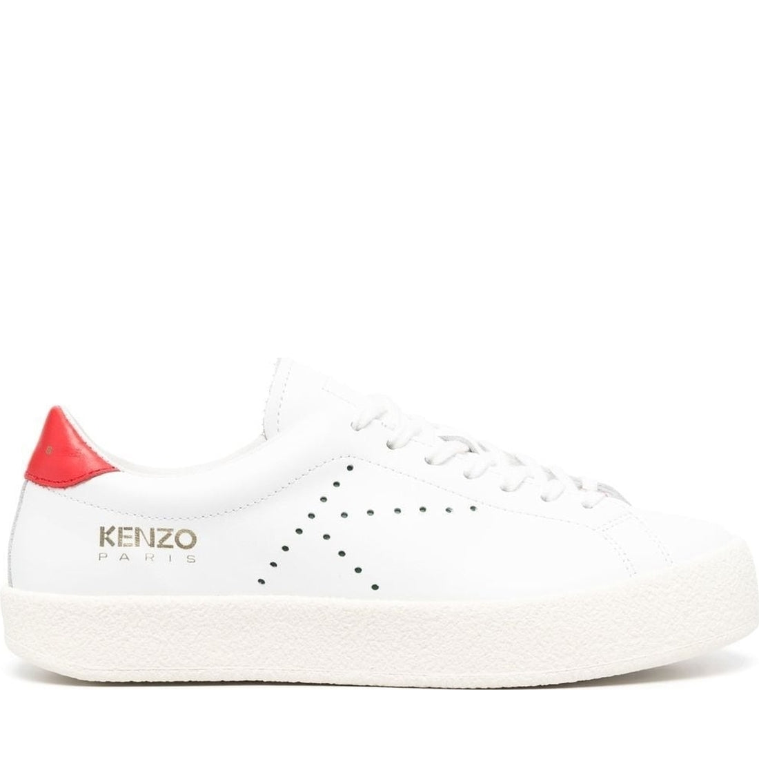 KENZO womens white low top sneaker | Vilbury London