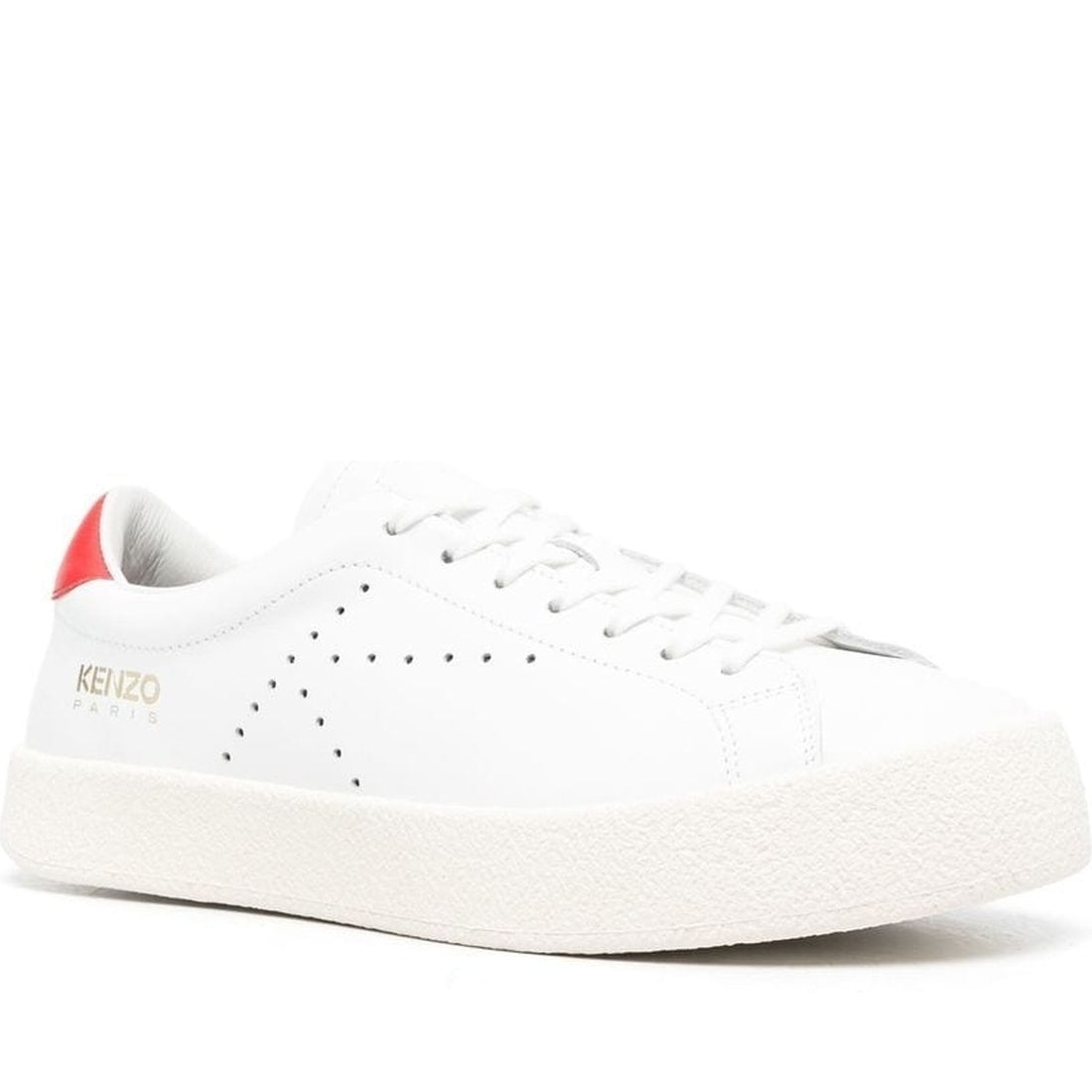 KENZO mens white low top sneaker | Vilbury London