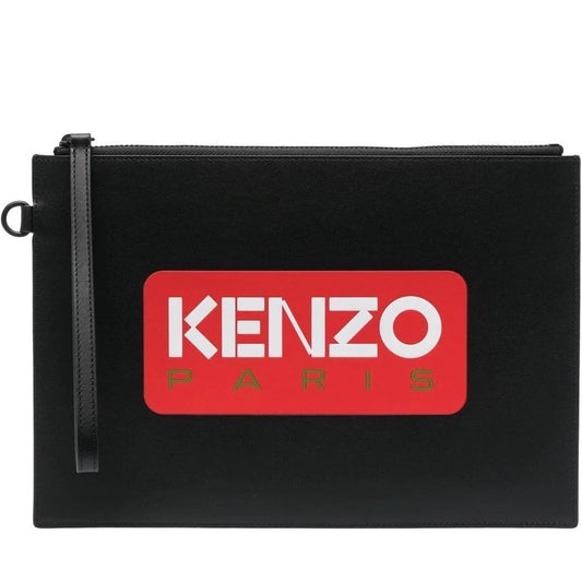 KENZO mens black large clutch | Vilbury London