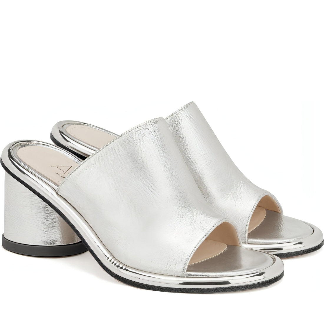 AGL womens silver silver alison h mules | Vilbury London