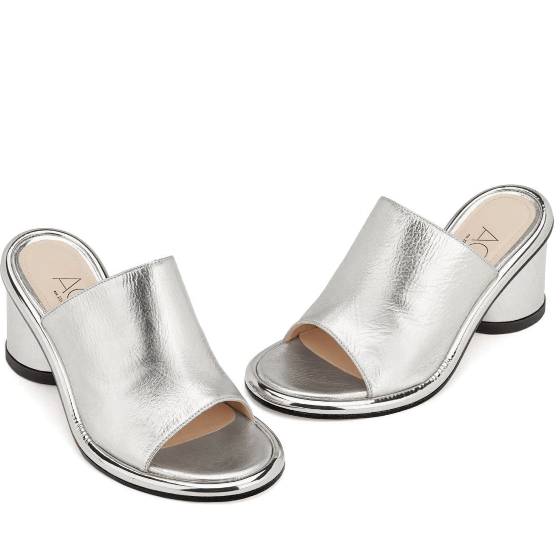 AGL womens silver silver alison h mules | Vilbury London