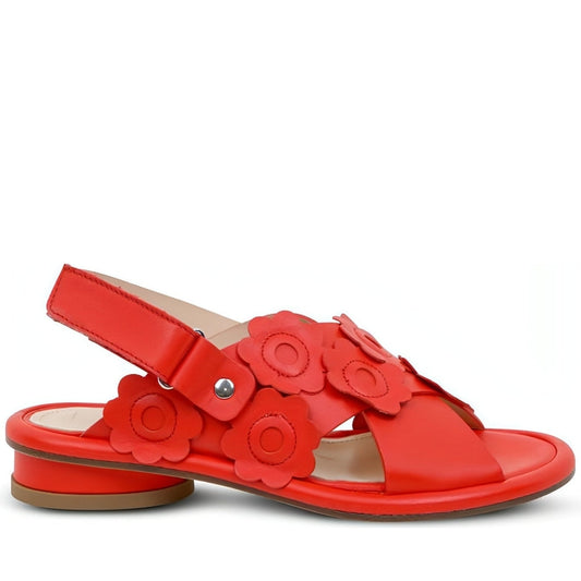 AGL womens tangerine tangerine alison s.flower sandals | Vilbury London