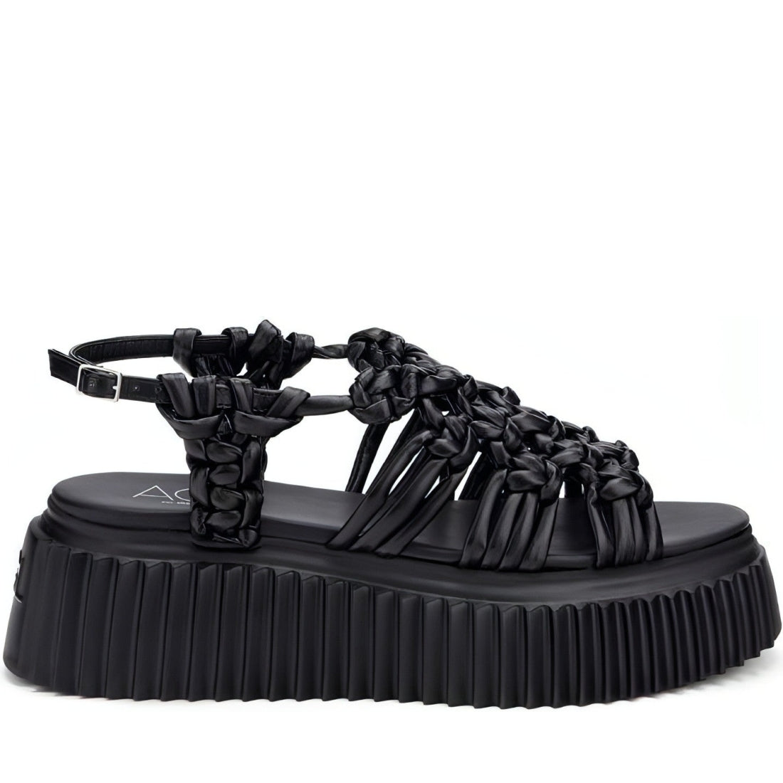 AGL womens nero nero alice flatform sandals | Vilbury London