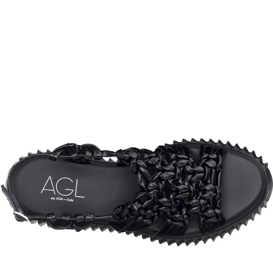 AGL womens nero nero alice flatform sandals | Vilbury London