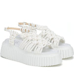 AGL womens white white alice flatform sandals | Vilbury London