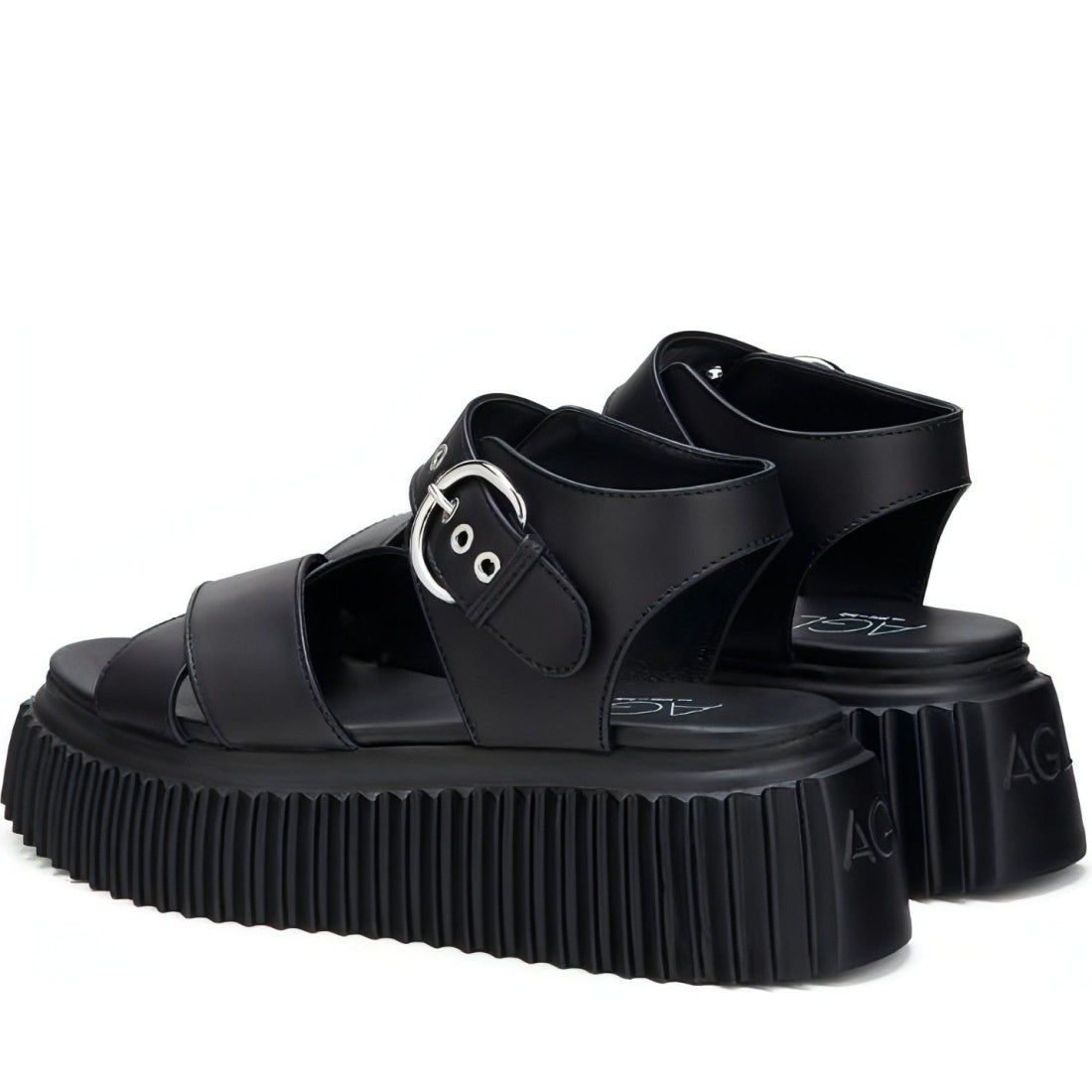 AGL womens nero nero aurora sandals | Vilbury London