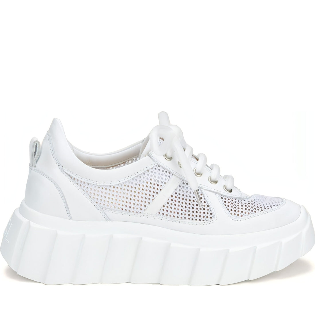 AGL womens white blondie mesh sport shoe | Vilbury London