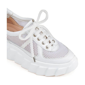 AGL womens white blondie mesh sport shoe | Vilbury London