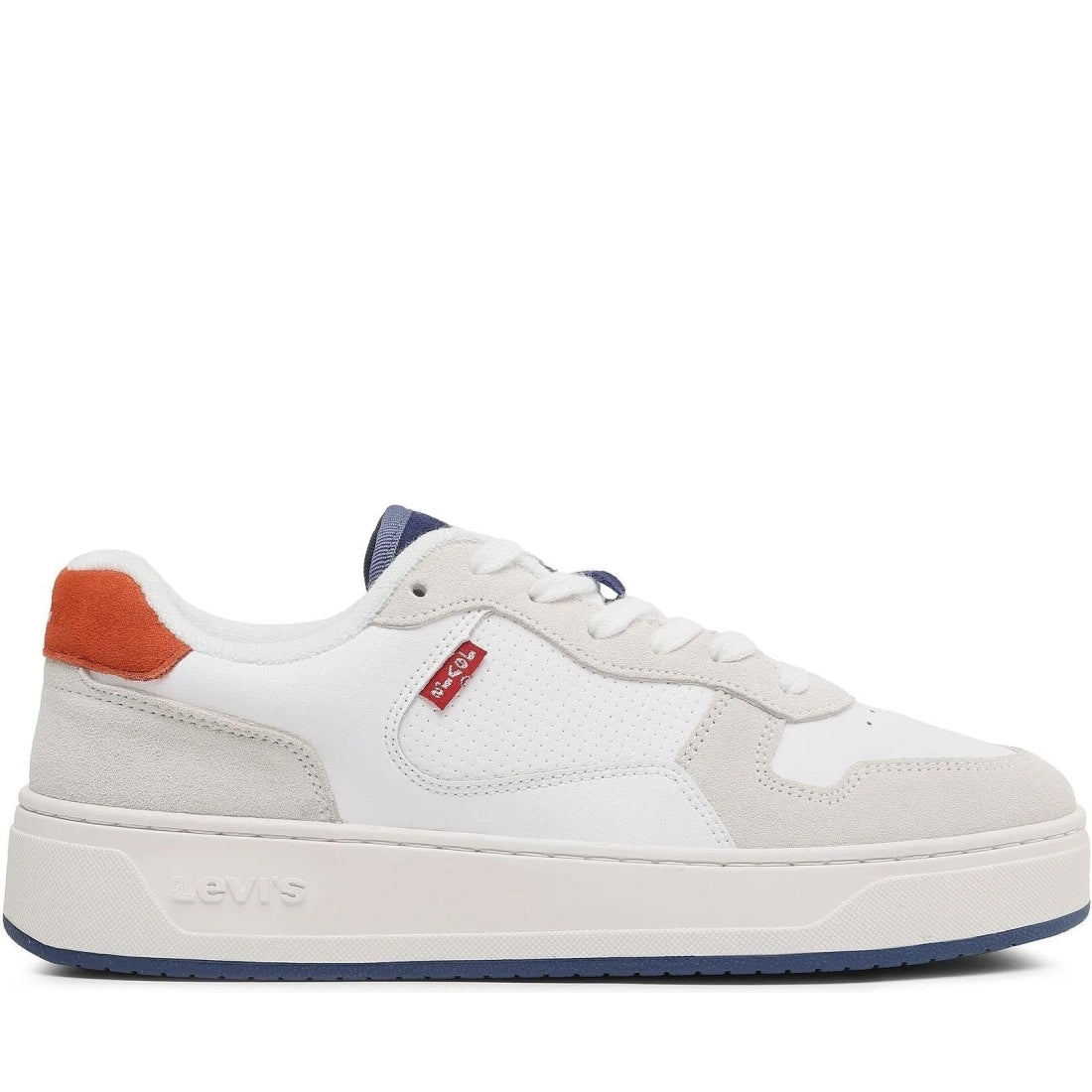 Levi's mens regular white glide sport shoe | Vilbury London