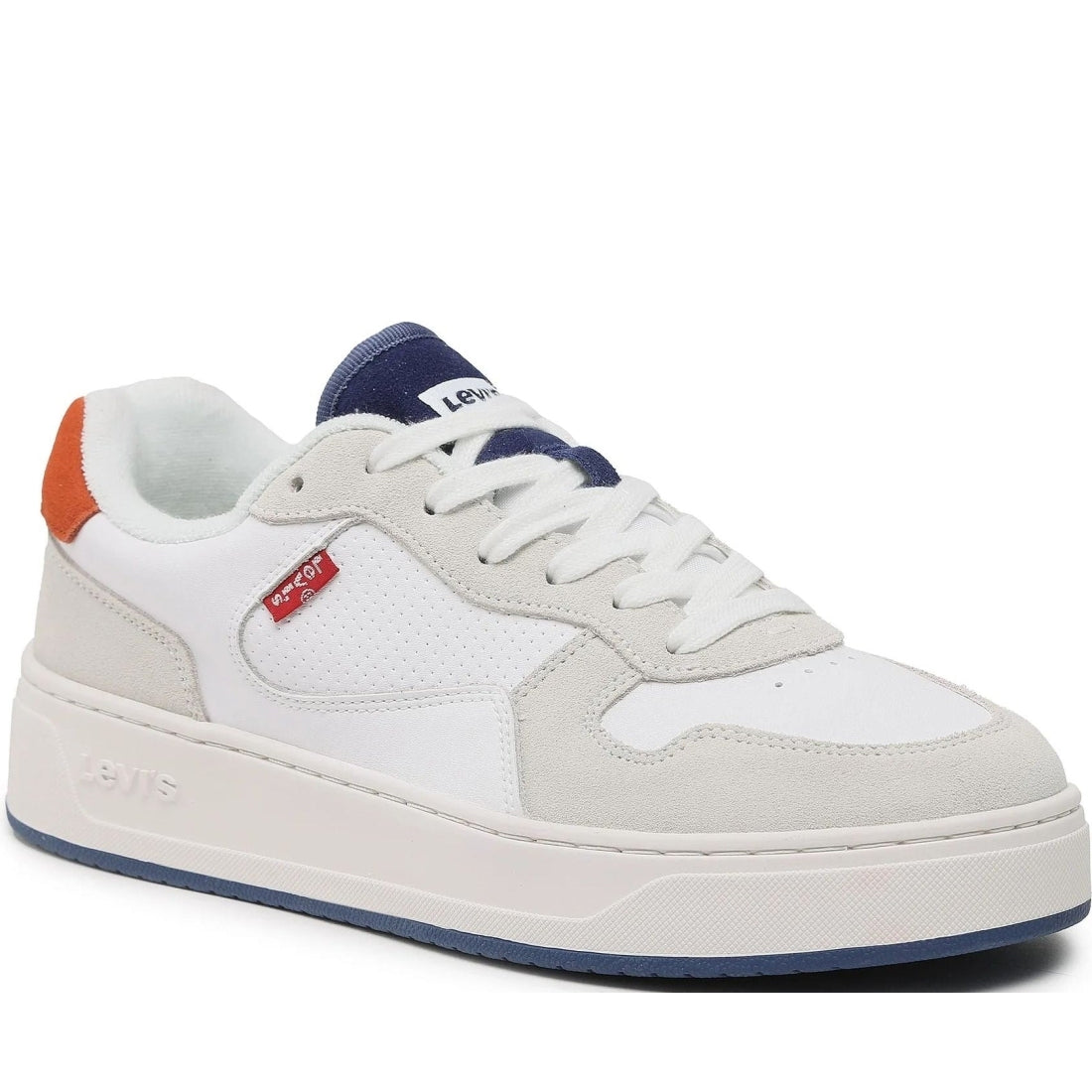 Levi's mens regular white glide sport shoe | Vilbury London