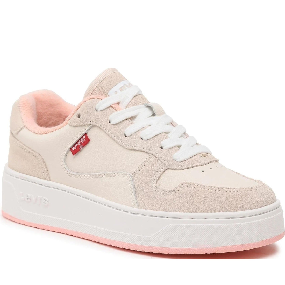 Levi's womens light beige glide s sport shoe | Vilbury London