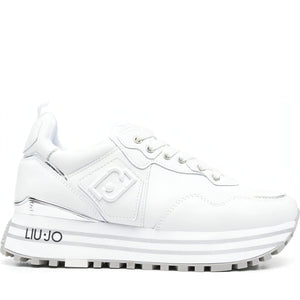 Liu Jo womens white liu jo maxi wonder 01 trainers | Vilbury London