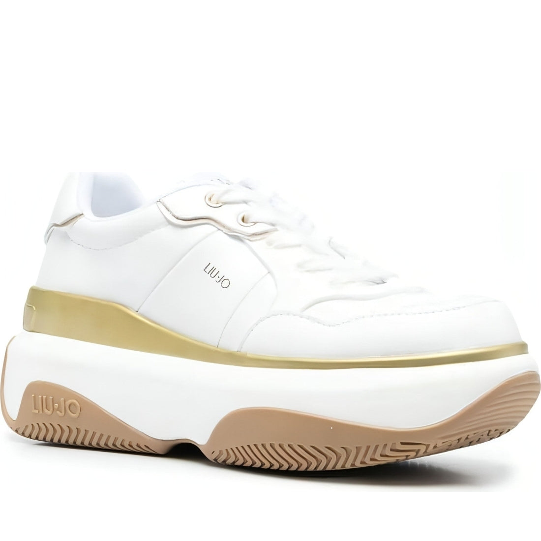 Liu Jo womens matte meta white june 16 trainers | Vilbury London