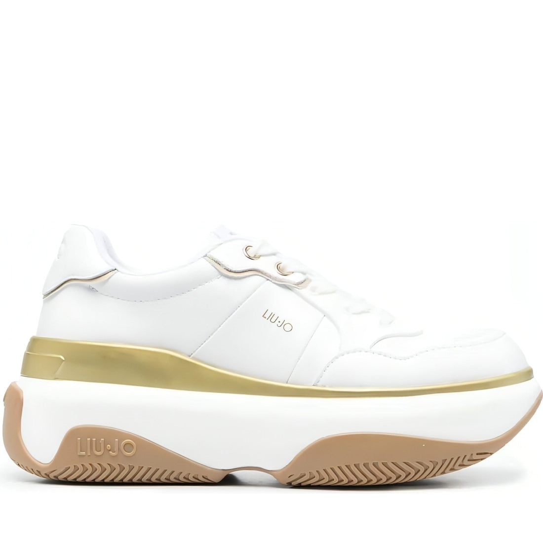 Liu Jo womens matte meta white june 16 trainers | Vilbury London