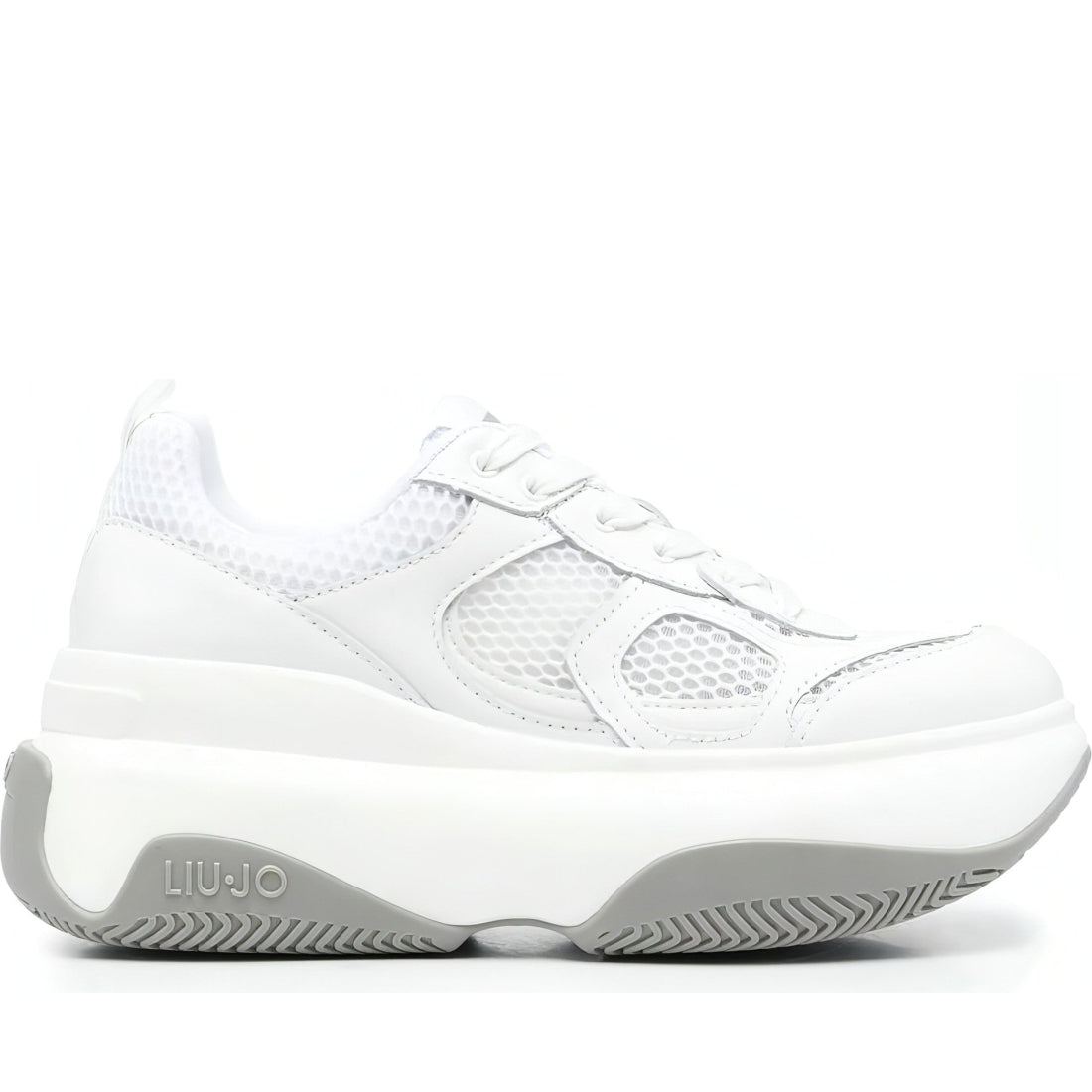 Liu Jo womens mesh white june 14 trainers | Vilbury London