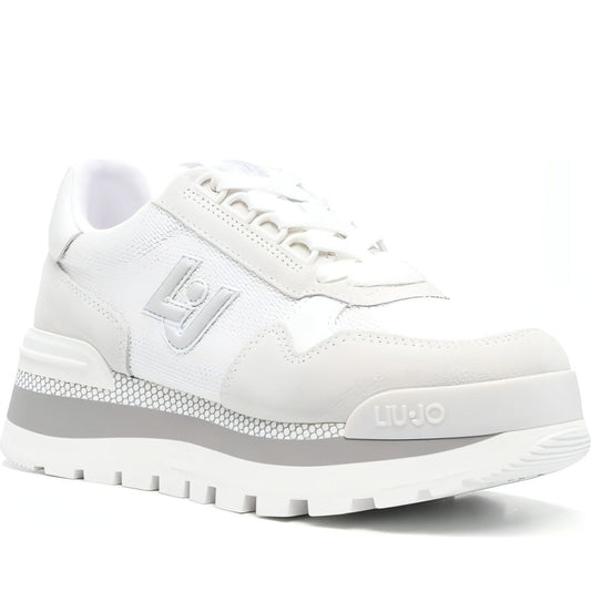 Liu Jo womens white amazing 16 trainers | Vilbury London