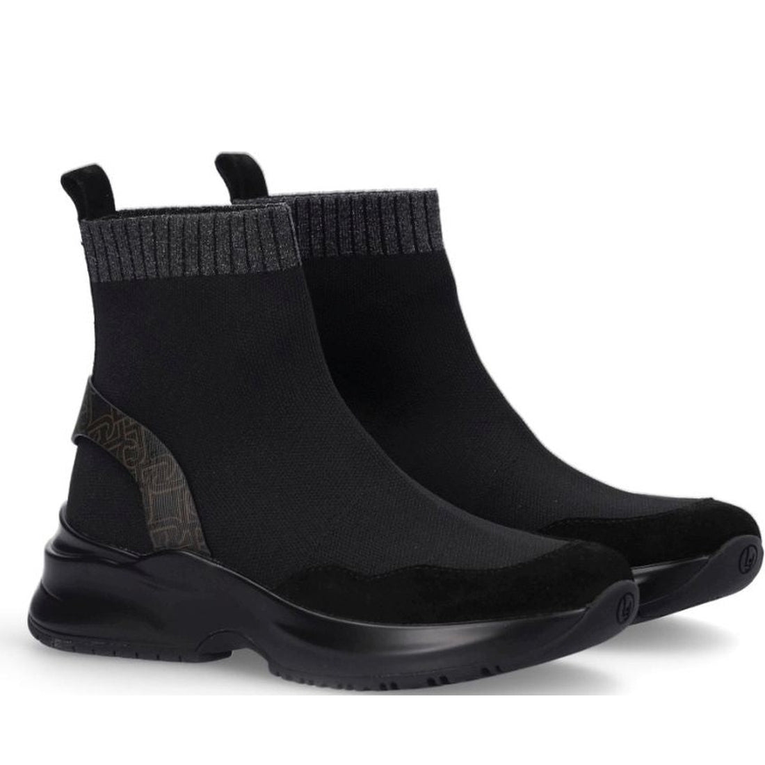 Liu Jo womens Black lily 09 - sneaker sock | Vilbury London