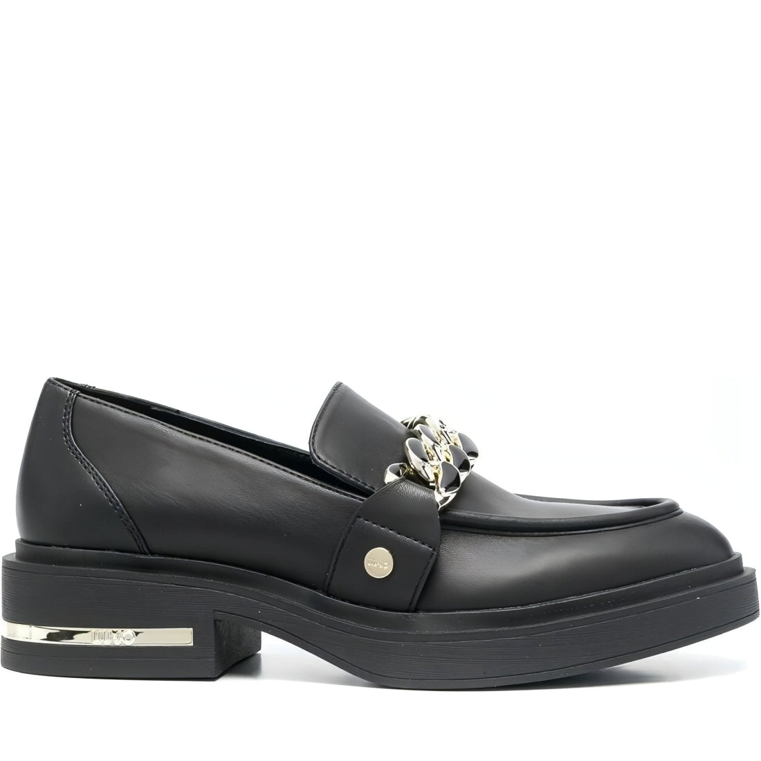 Liu Jo womens black gabrielle 13 loafers | Vilbury London