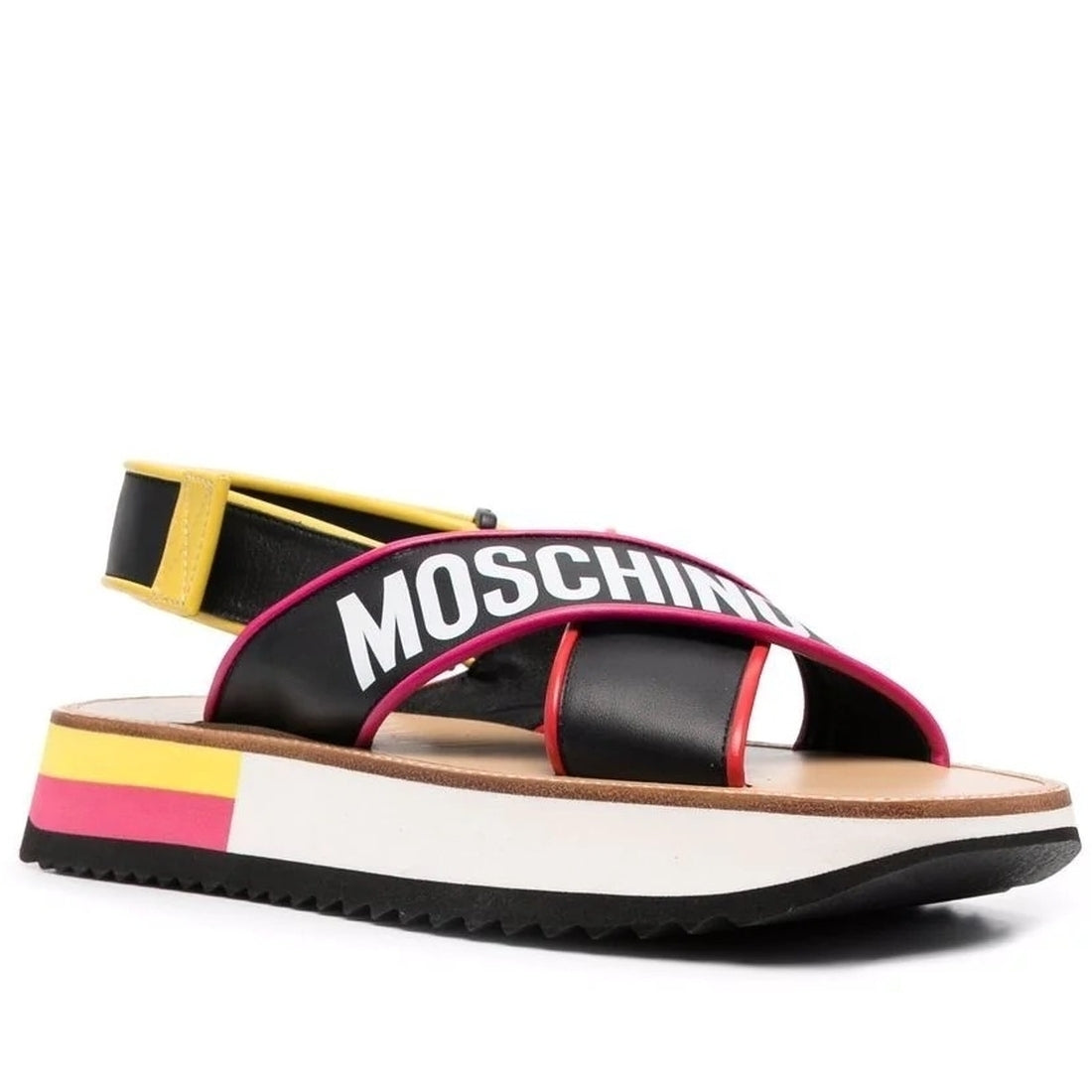 Moschino Womens multi casual part-open sandals | Vilbury London
