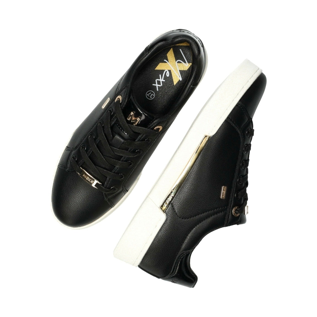 Mexx womens black, gold helexx sport shoe | Vilbury London