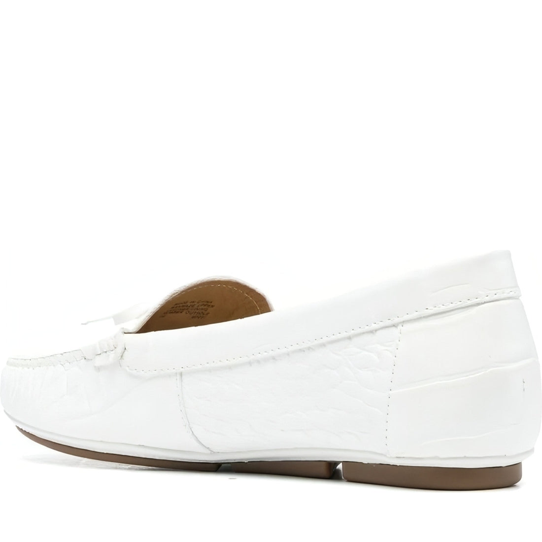 Michael Kors womens optic white juliette moccasins | Vilbury London